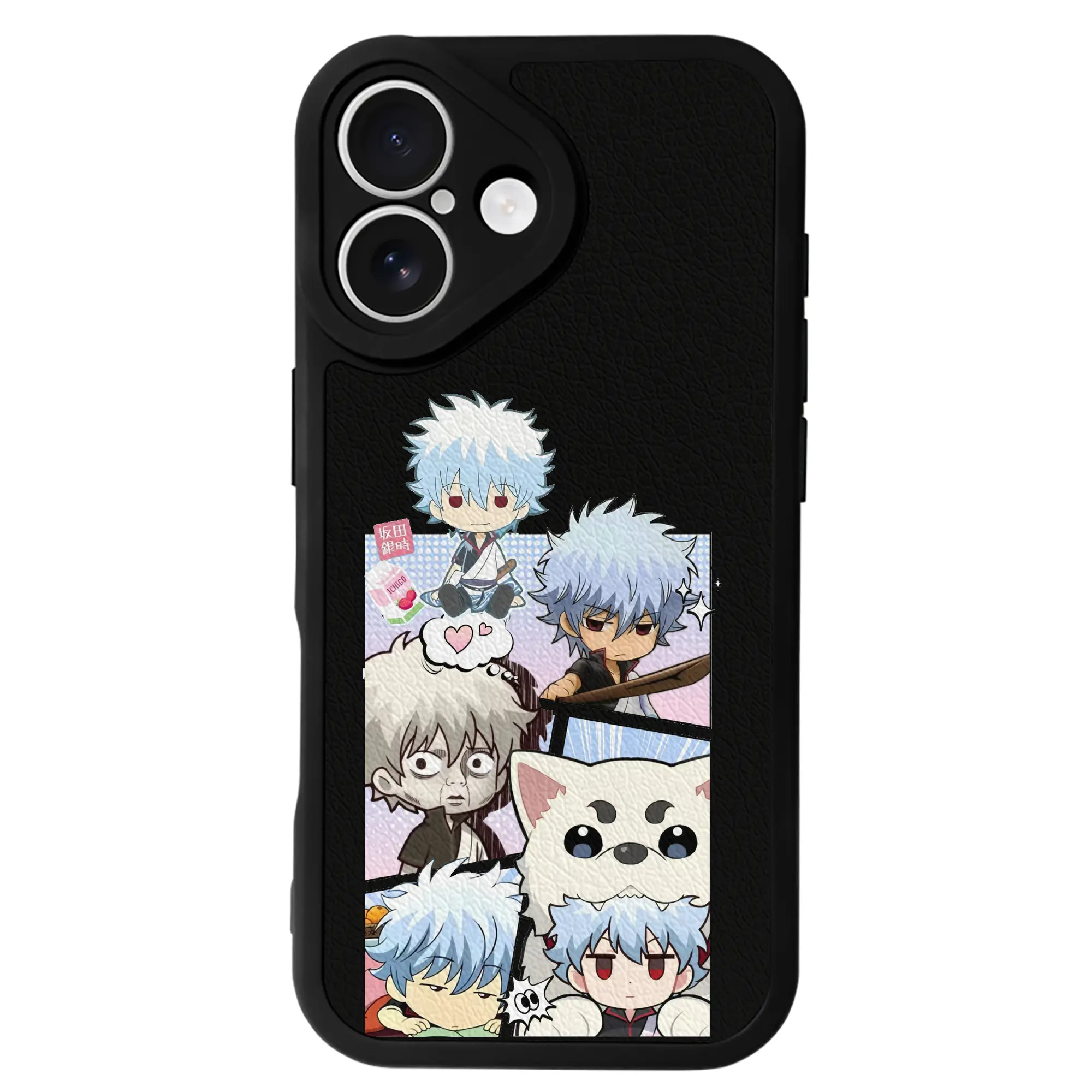 銀魂 グッズ 坂田 銀時 - IPhone 16シリーズ対応 ・ シリコンスマホケース ・ レザー調 ・ 高精度フィット ・ 耐衝撃 ・ ワイヤレス充電対応 ・ 精密カット